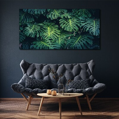 Wandbild Tropisches Grün in Monstera-Blättern