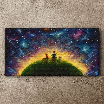 Leinwandbild Weltraumreise im Sonnenlicht