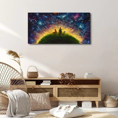 Leinwandbild Weltraumreise im Sonnenlicht