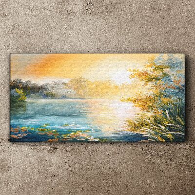 Foto auf leinwand Morgenstille am Fluss