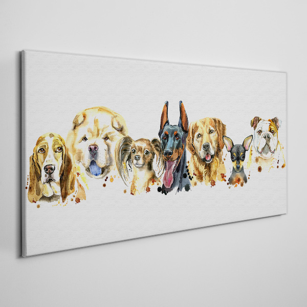 Foto auf leinwand Hundefreundschaften in Farben