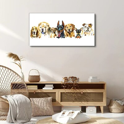 Foto auf leinwand Hundefreundschaften in Farben