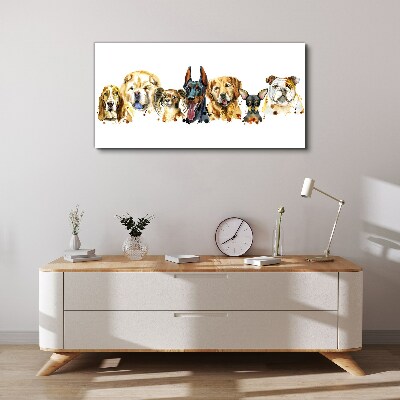 Foto auf leinwand Hundefreundschaften in Farben