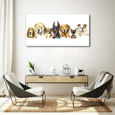 Foto auf leinwand Hundefreundschaften in Farben