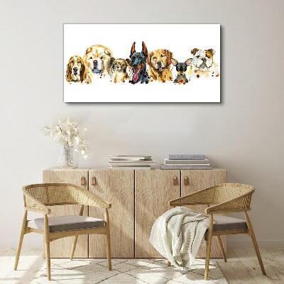 Foto auf leinwand Hundefreundschaften in Farben