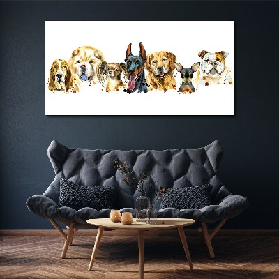 Foto auf leinwand Hundefreundschaften in Farben