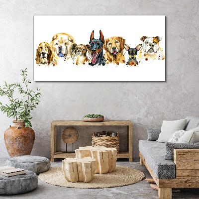 Foto auf leinwand Hundefreundschaften in Farben