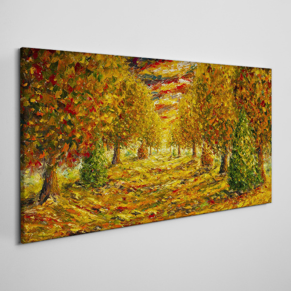 Foto auf leinwand Goldene Herbstlandschaft