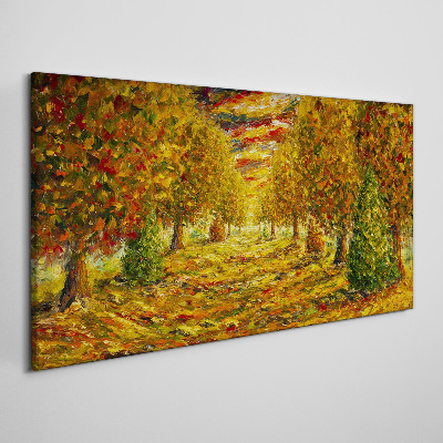 Foto auf leinwand Goldene Herbstlandschaft