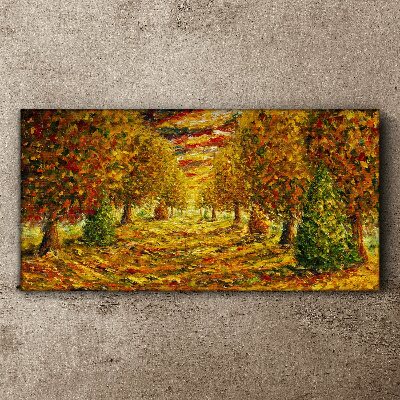 Foto auf leinwand Goldene Herbstlandschaft