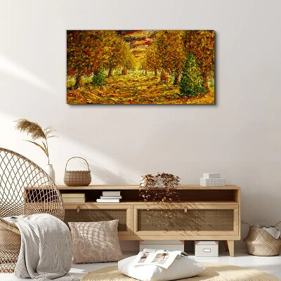 Foto auf leinwand Goldene Herbstlandschaft