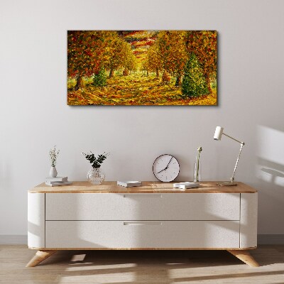 Foto auf leinwand Goldene Herbstlandschaft