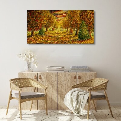Foto auf leinwand Goldene Herbstlandschaft