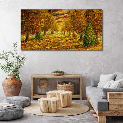 Foto auf leinwand Goldene Herbstlandschaft