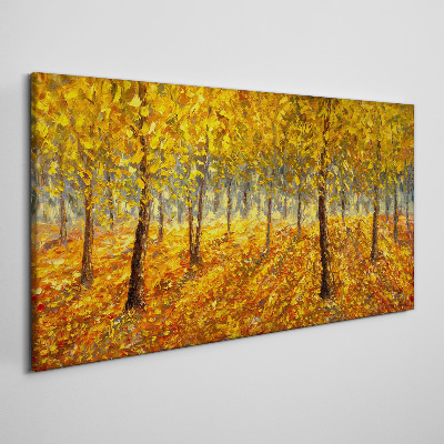 Fotobilder Goldener Wald in herbstlicher Aura