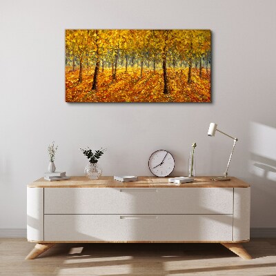 Fotobilder Goldener Wald in herbstlicher Aura