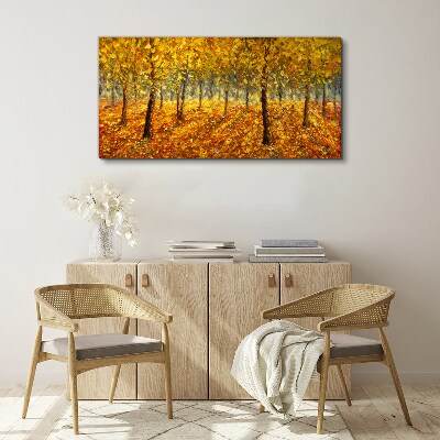 Fotobilder Goldener Wald in herbstlicher Aura