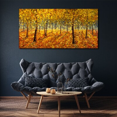 Fotobilder Goldener Wald in herbstlicher Aura