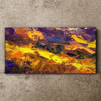 Bild auf leinwand Eine ausdrucksstarke Landschaft in intensiven Farben.