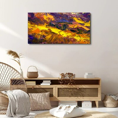 Bild auf leinwand Eine ausdrucksstarke Landschaft in intensiven Farben.