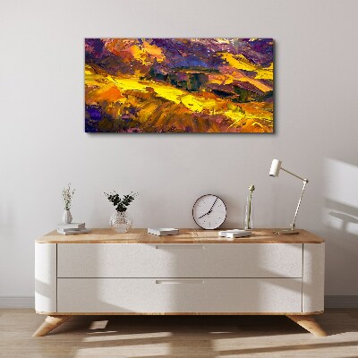 Bild auf leinwand Eine ausdrucksstarke Landschaft in intensiven Farben.