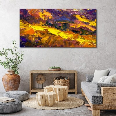 Bild auf leinwand Eine ausdrucksstarke Landschaft in intensiven Farben.