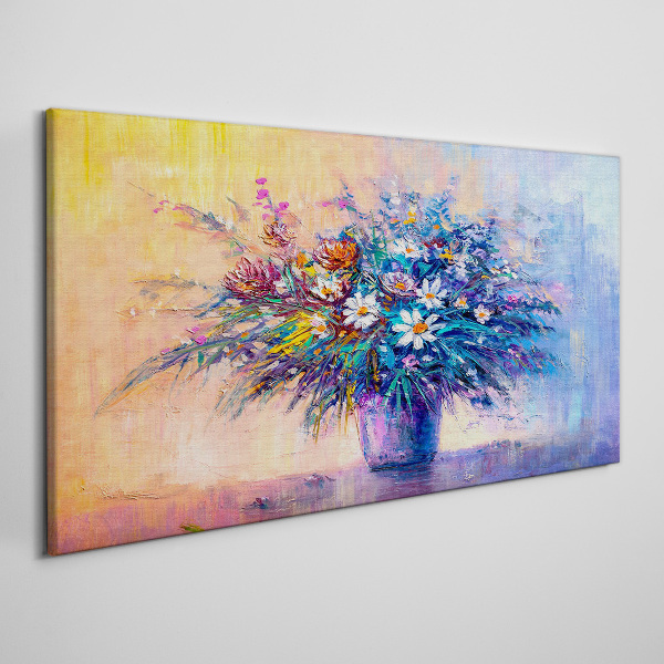 Foto leinwand Blumenstrauß in Pastellfarben