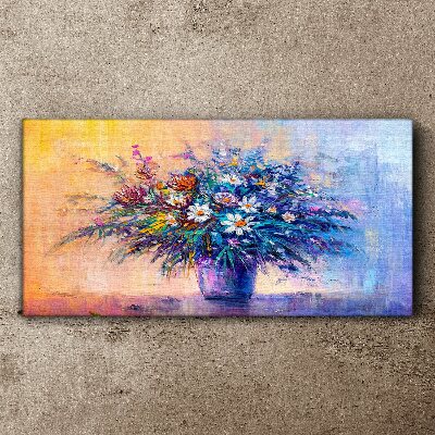 Foto leinwand Blumenstrauß in Pastellfarben