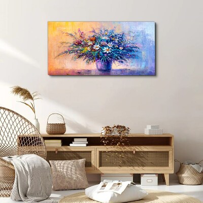 Foto leinwand Blumenstrauß in Pastellfarben
