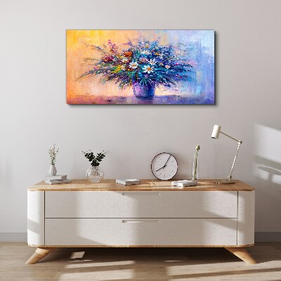 Foto leinwand Blumenstrauß in Pastellfarben