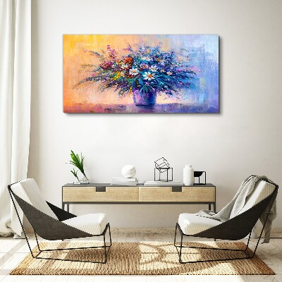 Foto leinwand Blumenstrauß in Pastellfarben