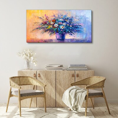 Foto leinwand Blumenstrauß in Pastellfarben