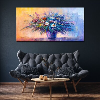 Foto leinwand Blumenstrauß in Pastellfarben