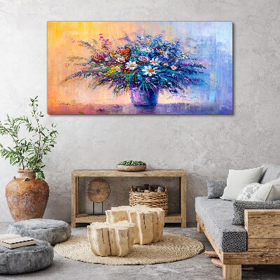 Foto leinwand Blumenstrauß in Pastellfarben