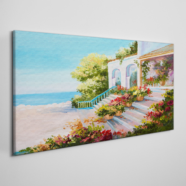 Bild auf leinwand Sommerliche Küstenlandschaft