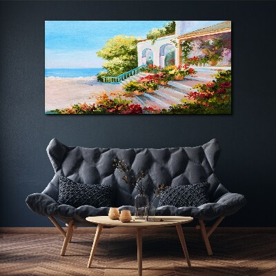 Bild auf leinwand Sommerliche Küstenlandschaft