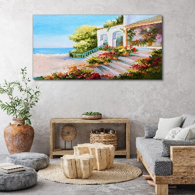 Bild auf leinwand Sommerliche Küstenlandschaft