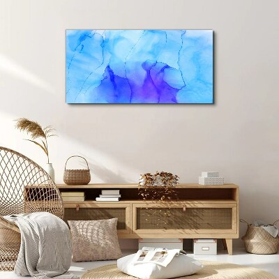 Foto auf leinwand Wellen aus Blau und Violett