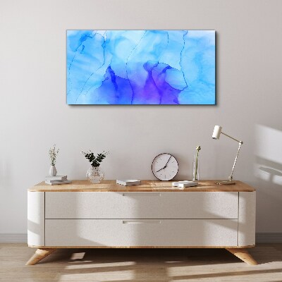 Foto auf leinwand Wellen aus Blau und Violett