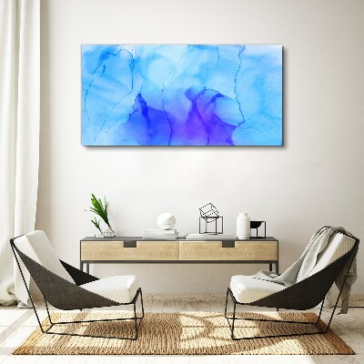 Foto auf leinwand Wellen aus Blau und Violett