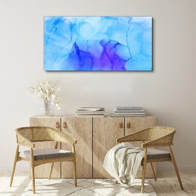 Foto auf leinwand Wellen aus Blau und Violett