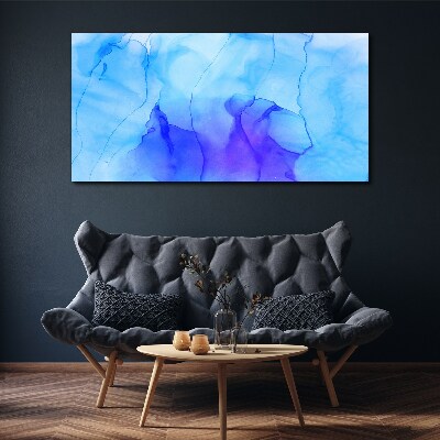 Foto auf leinwand Wellen aus Blau und Violett