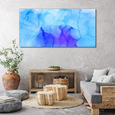 Foto auf leinwand Wellen aus Blau und Violett