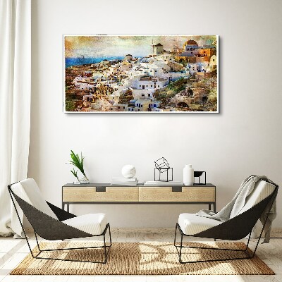 Foto auf leinwand Santorini in der Sonne