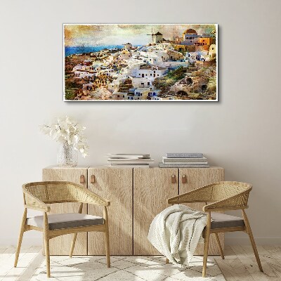 Foto auf leinwand Santorini in der Sonne