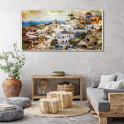 Foto auf leinwand Santorini in der Sonne