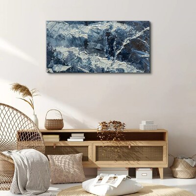 Foto auf leinwand Winterlandschaft in Blautönen