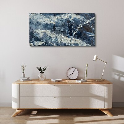 Foto auf leinwand Winterlandschaft in Blautönen