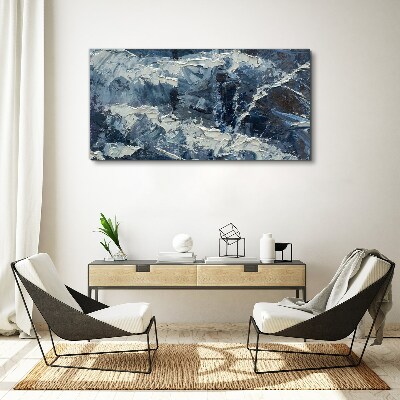 Foto auf leinwand Winterlandschaft in Blautönen