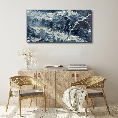 Foto auf leinwand Winterlandschaft in Blautönen